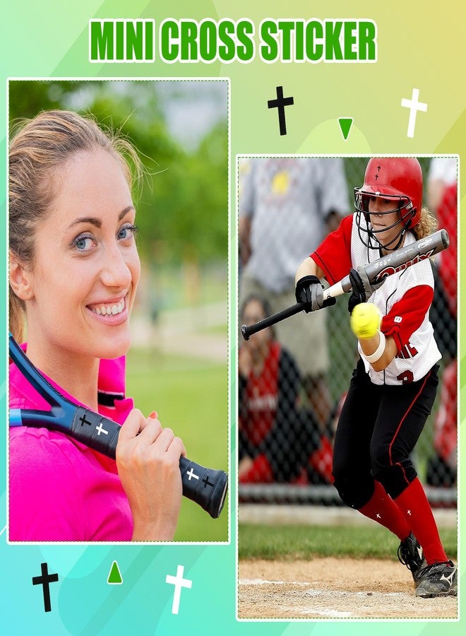 ForraFun 2400 Pcs Mini Cross Stickers Christian Religious Catholic Small Stickers for Christian Athlete Baseball Football Basketball Helmet Water Bottle Backpack Sport Supplies (0.51 x 0.35 Inches) - Image 4